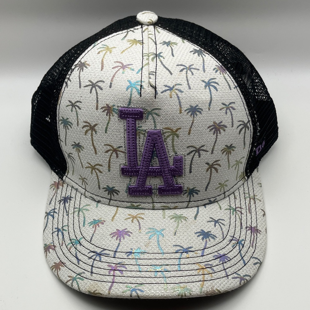 LA Baseball Cap Iridescent Palm Tree Design